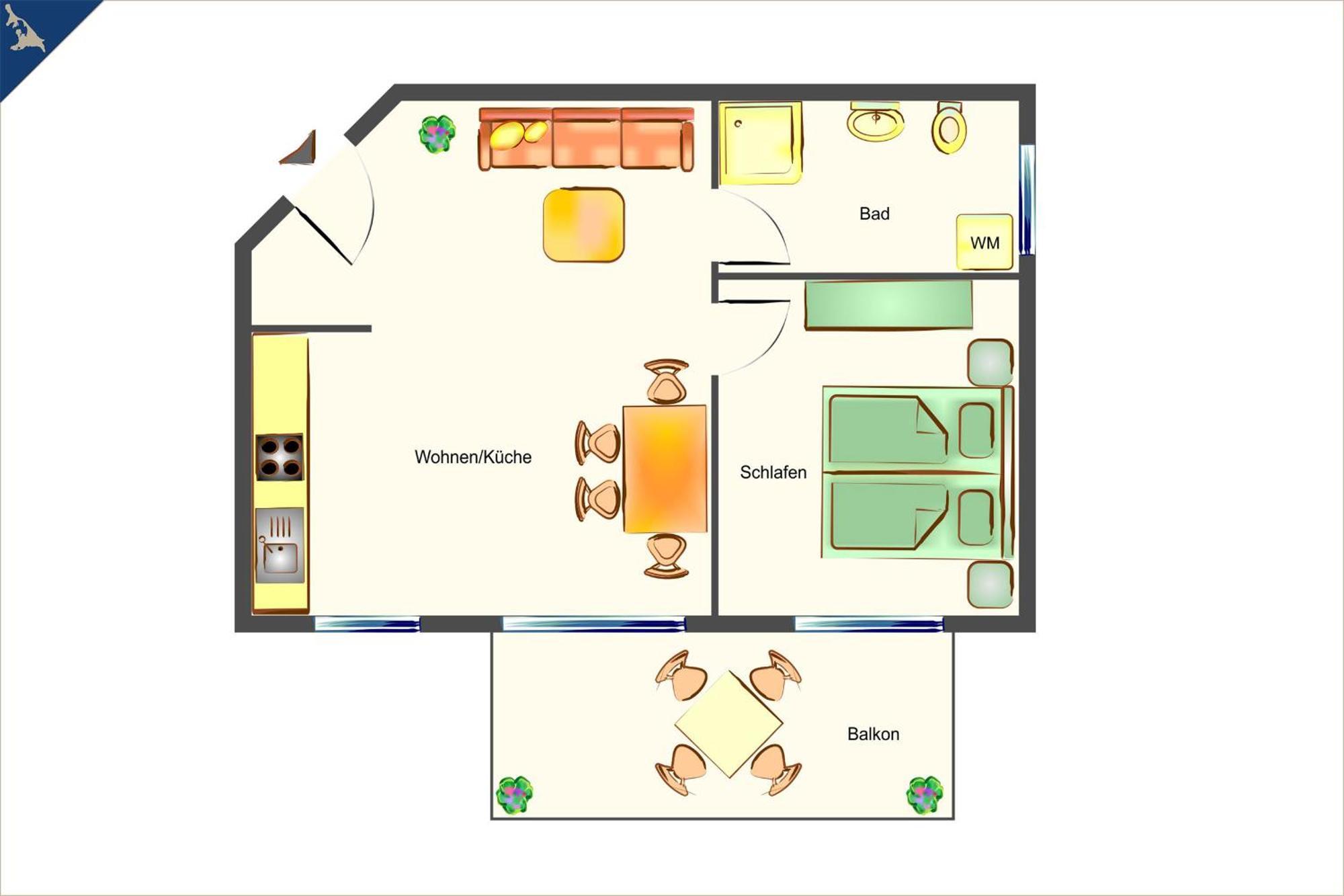 Ueckeritz Ferienwohnung Sonnenblick Luaran gambar
